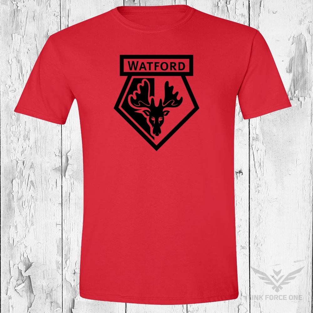 Watford FC Football T-Shirt Red The Hornets Soccer